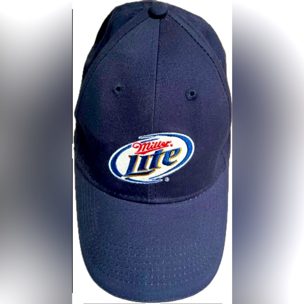 Miller Lite navy blue baseball cap- adjustable. Excellent condition.